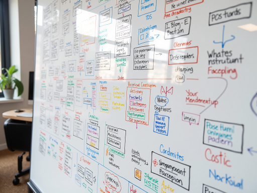 A schematic diagram representing a custom solution process, showing client requirements flowing into a design phase and resulting in a tailored product output.